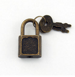 Old Brass Padlock - Large With Key