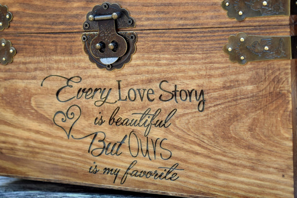 Every Love Story is Beautiful But Ours Is My Favorite Wedding Card Box-Includes Card Slot