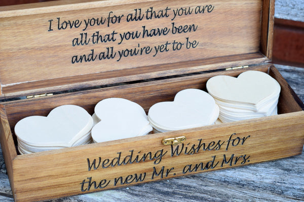Personalized Wedding Advice Box with Hearts