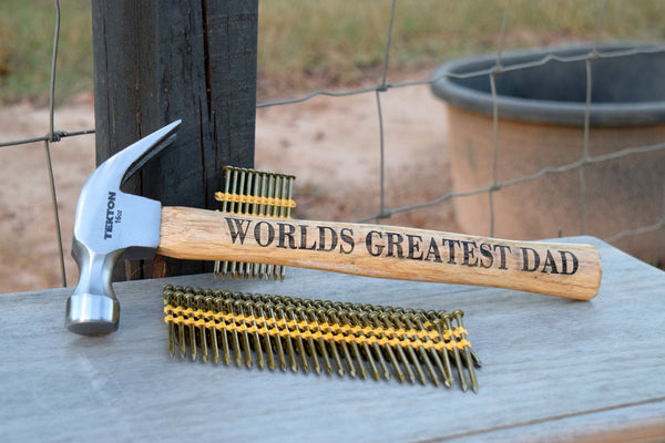Worlds Greatest Dad Engraved Hammer