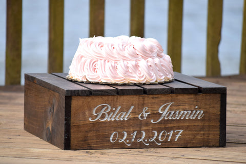 Wooden Personalized Cake Stand