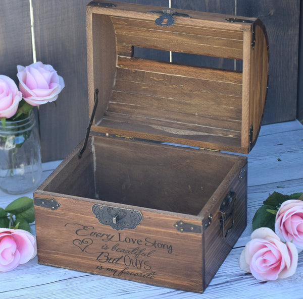 LOCKABLE WITH CARD SLIT- Every Love Story is Beautiful But Ours Is My Favorite Wedding Card Box