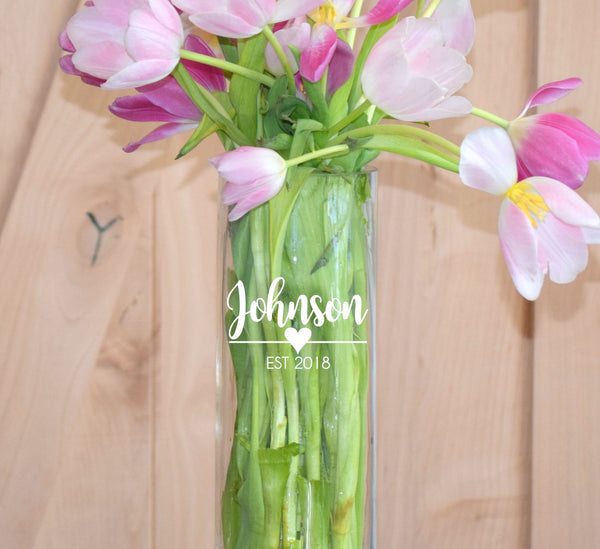 Personalized Glass Flower Vase