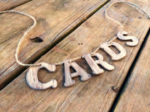 Hanging Wooden Cards Banner