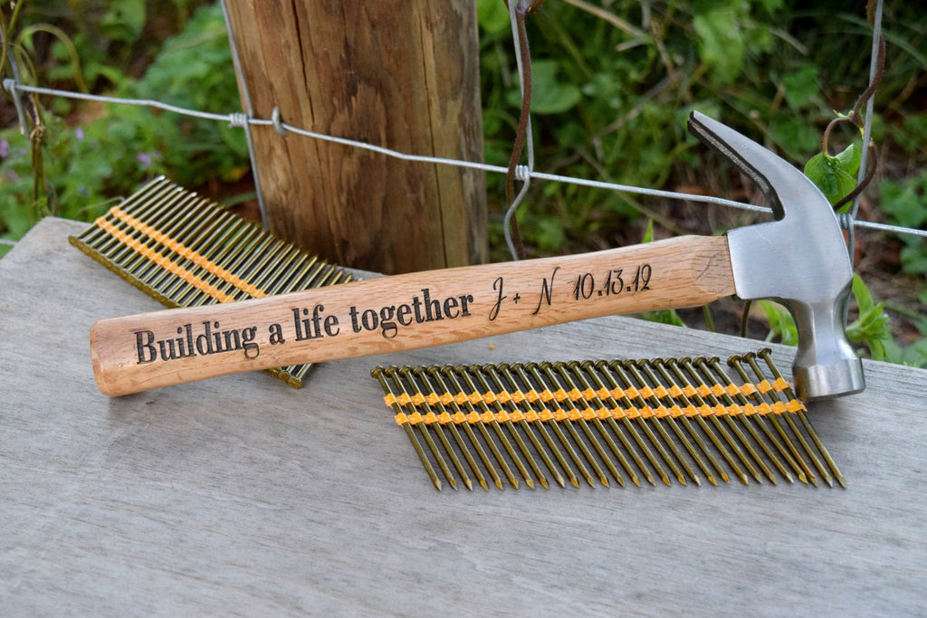 Building a Life Together Engraved Hammer