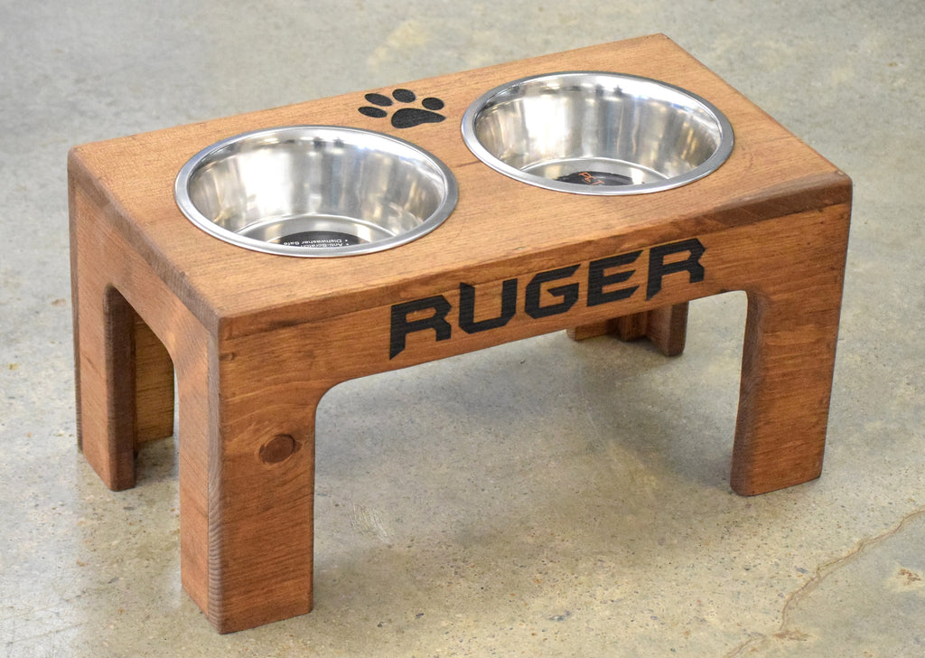 Elevated Dog Feeder and Storage Box dog bowl stands raised pet
