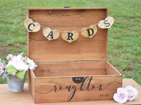 Rustic Wooden Card Box - Rustic Wedding Card Box – Country Barn Babe