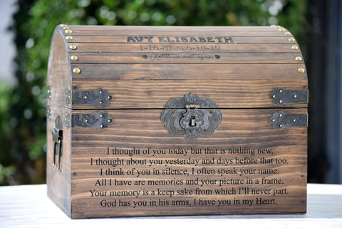 Wooden Keepsake Memorial Box