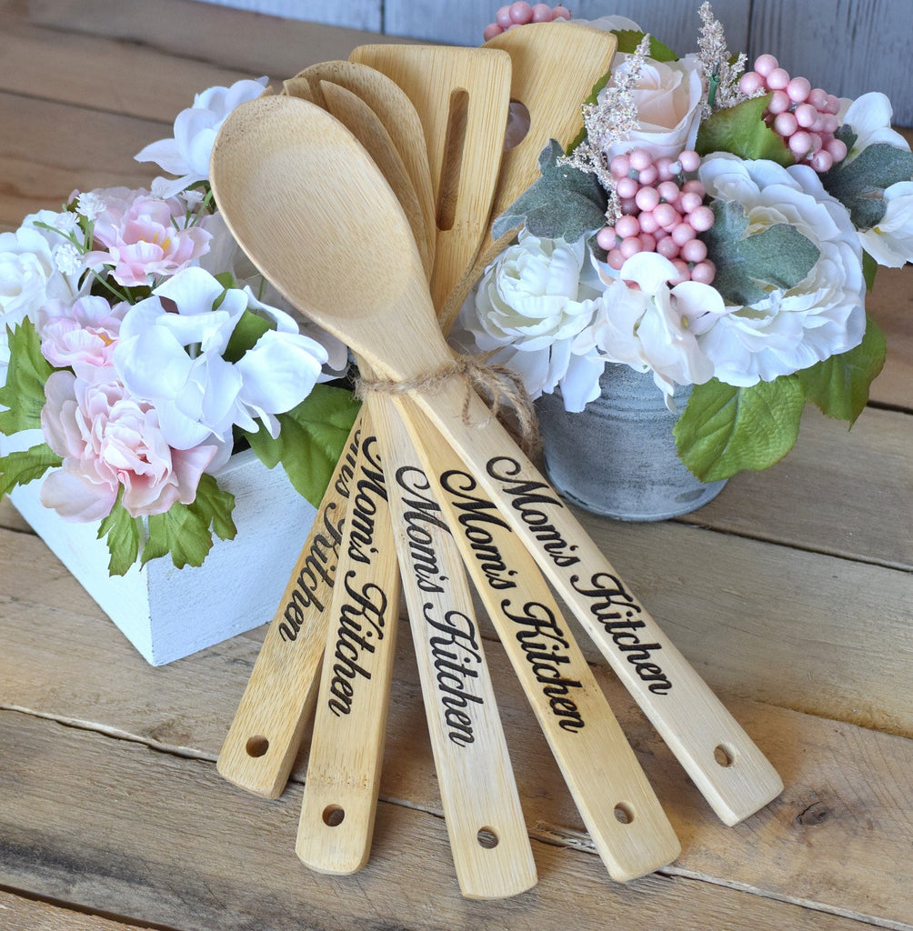 Recipe for a Special Mom Personalized Beechwood Utensils 4pc Set