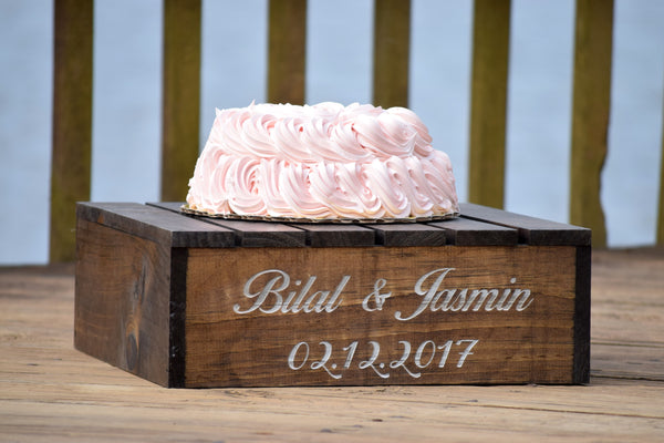 Wooden Personalized Cake Stand