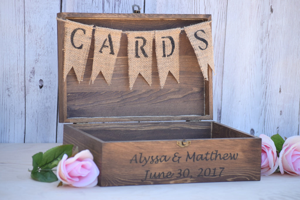 Card Box Wedding Card Holder Wooden Wedding Card Box Rustic