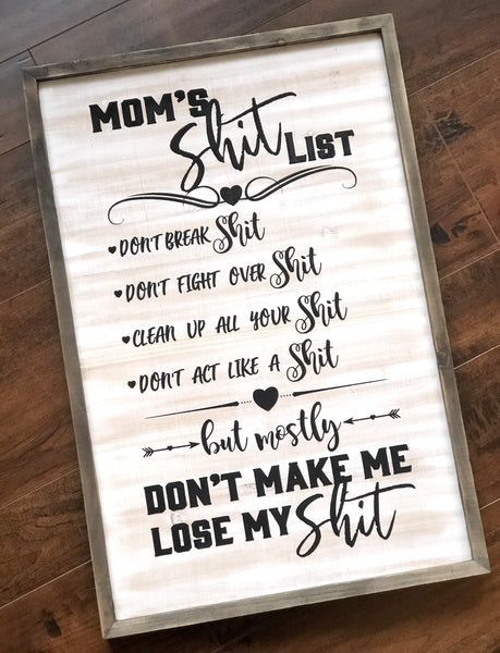 Moms List Sign
