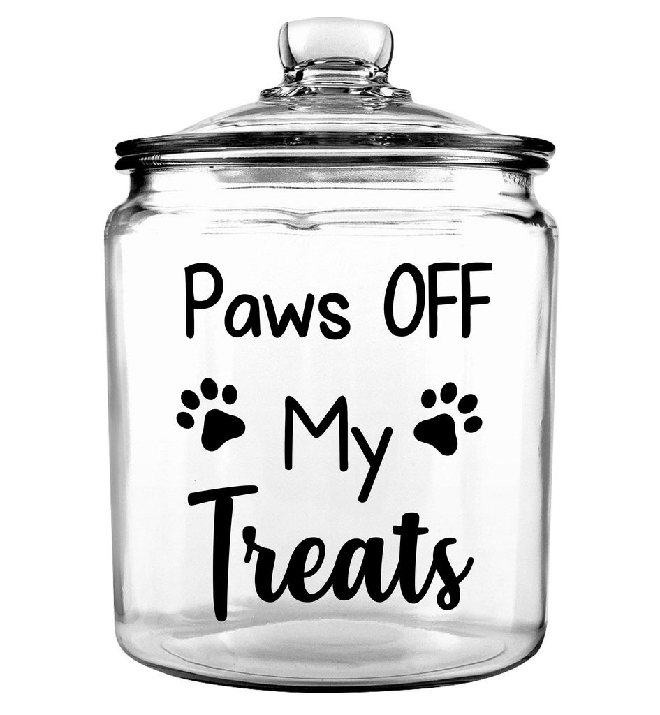 Paws OFF My Treats Glass Jar with Lid