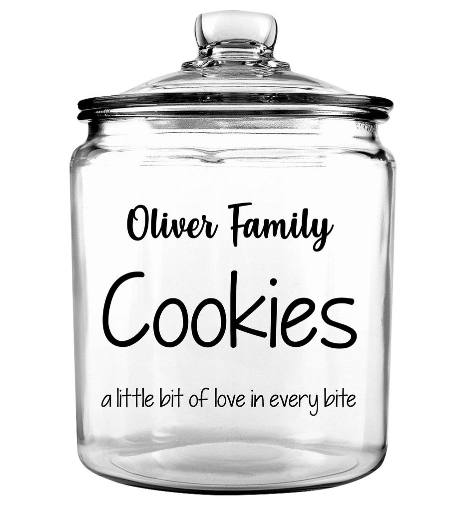 Family Glass Cookie Jar