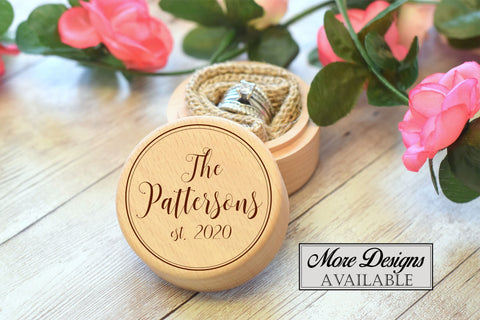 Personalized Round Ring Box