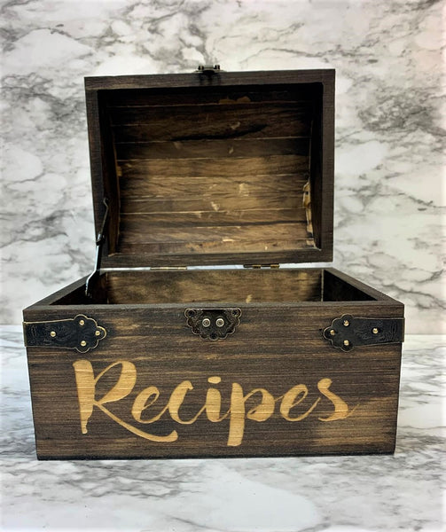 Made with Love Recipe Card Box with Wooden Divider Option