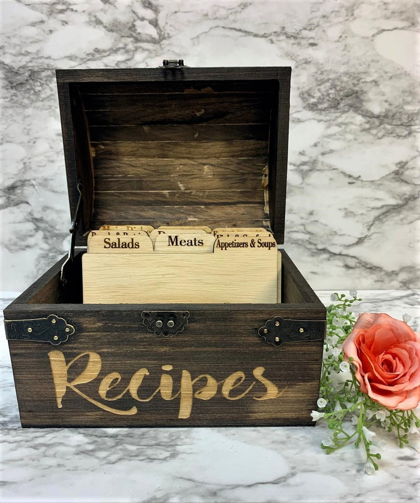 recipe card box - recipe card holder - recipe box – Country Barn Babe