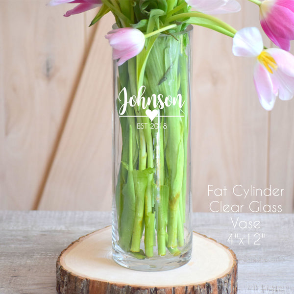 Personalized Glass Flower Vase