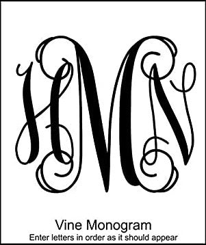 Personalized Decal Monogram for 20oz or 30oz Yeti Rambler, RTIC Tumble -  The White Invite